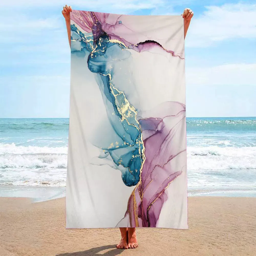 Rainbow Radiance - Microfiber Terry Cloth Beach Towel