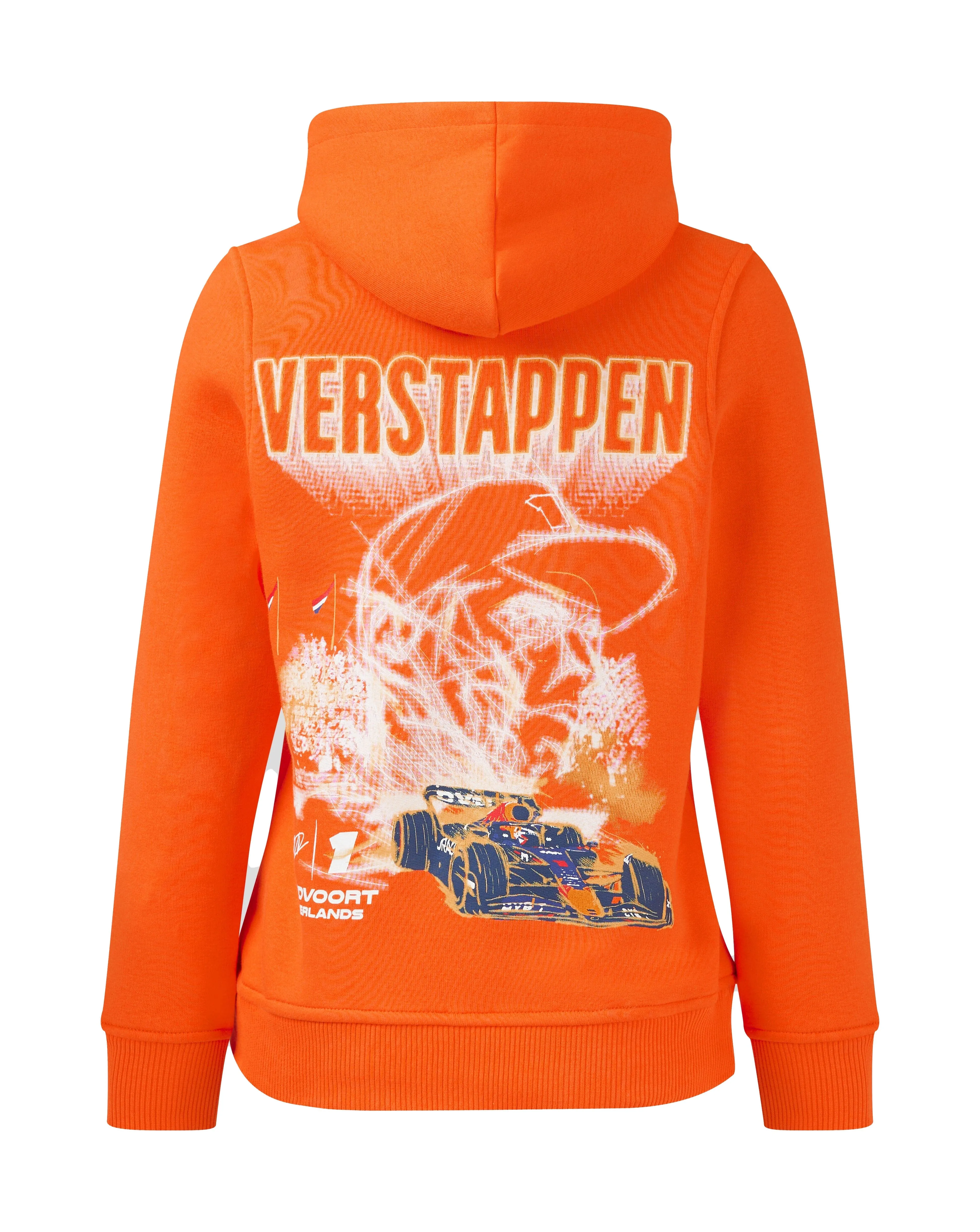 Red Bull Racing F1 Kids Max Verstappen Special Edition Zandvoort Netherlands Hoodie - Youth Orange