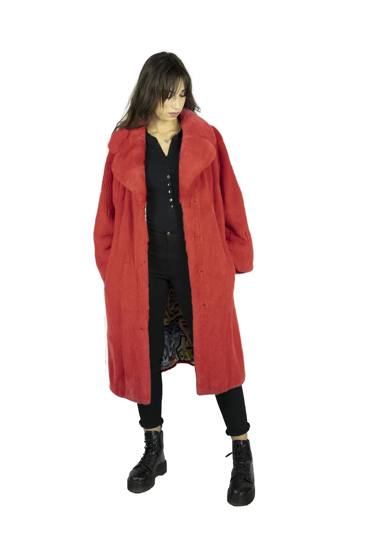 Red Coat in mink