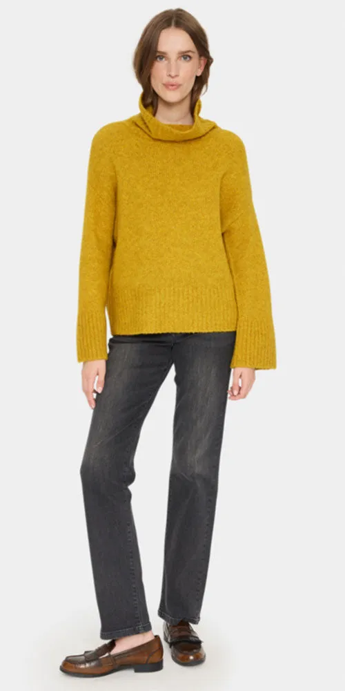 Saint Tropez Wool Blend Sweater, mustard