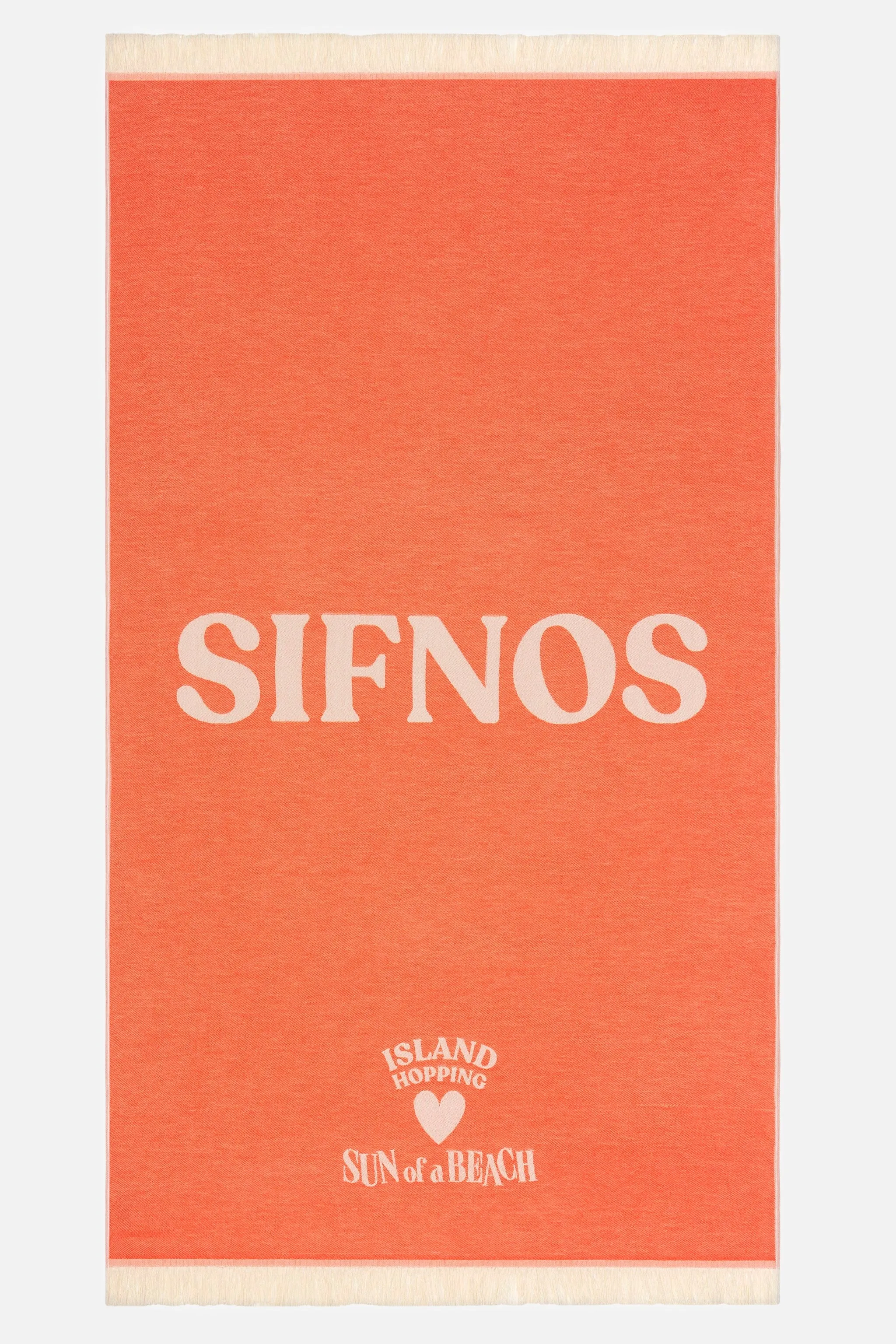 Sifnos Orange | Feather Beach Towel