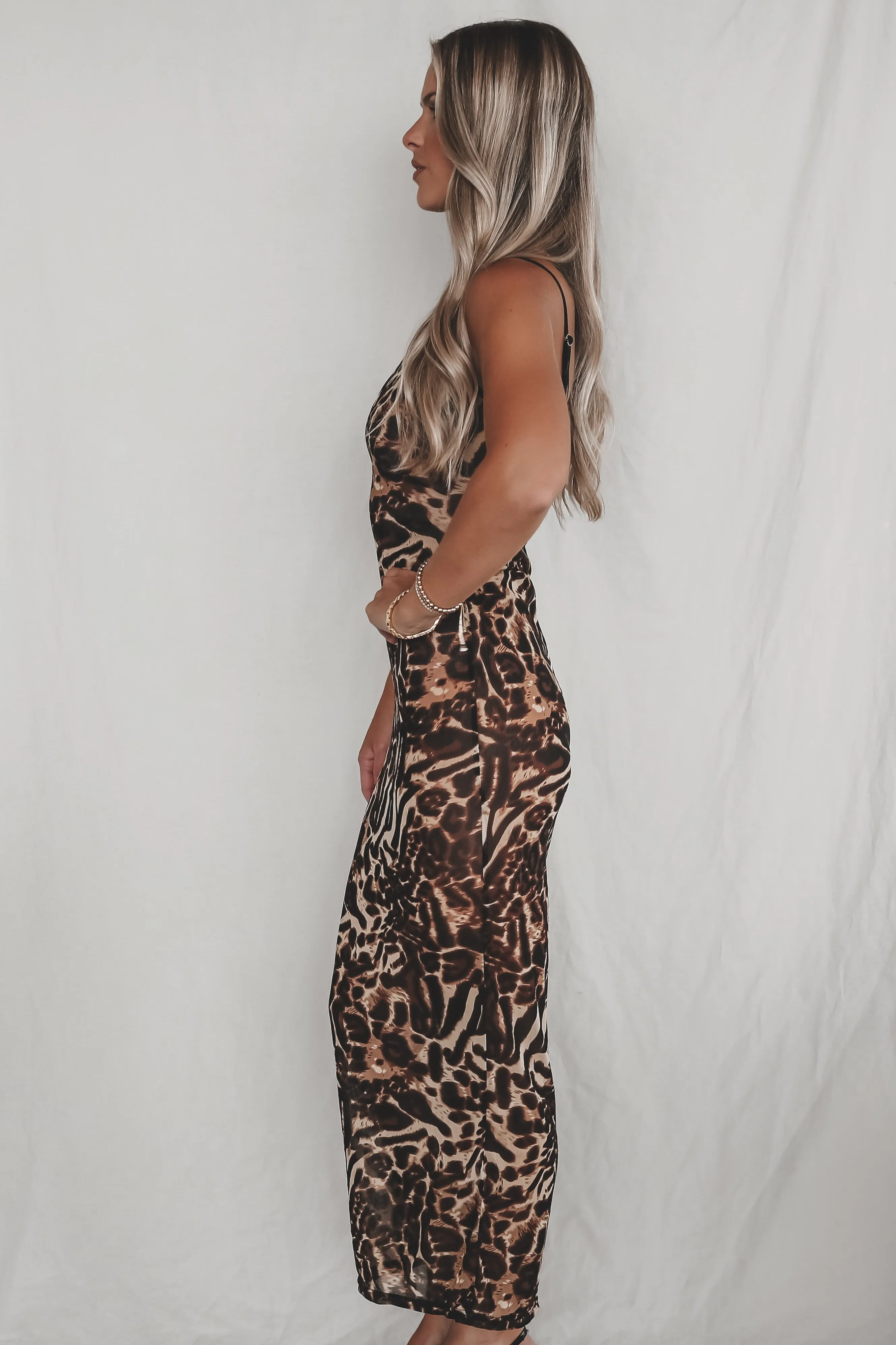 So Sassy Mesh Leopard Maxi