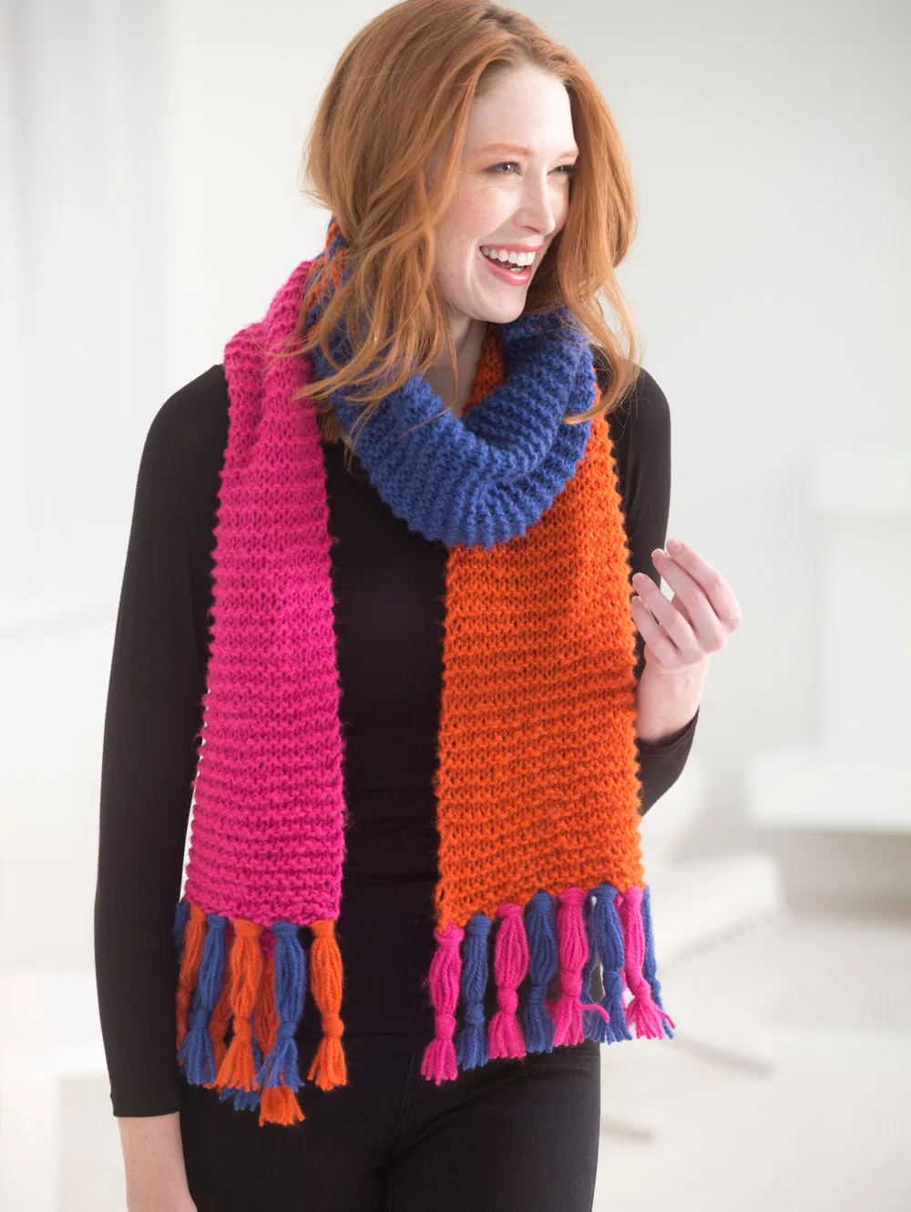 Spicy Striped Scarf (Knit)