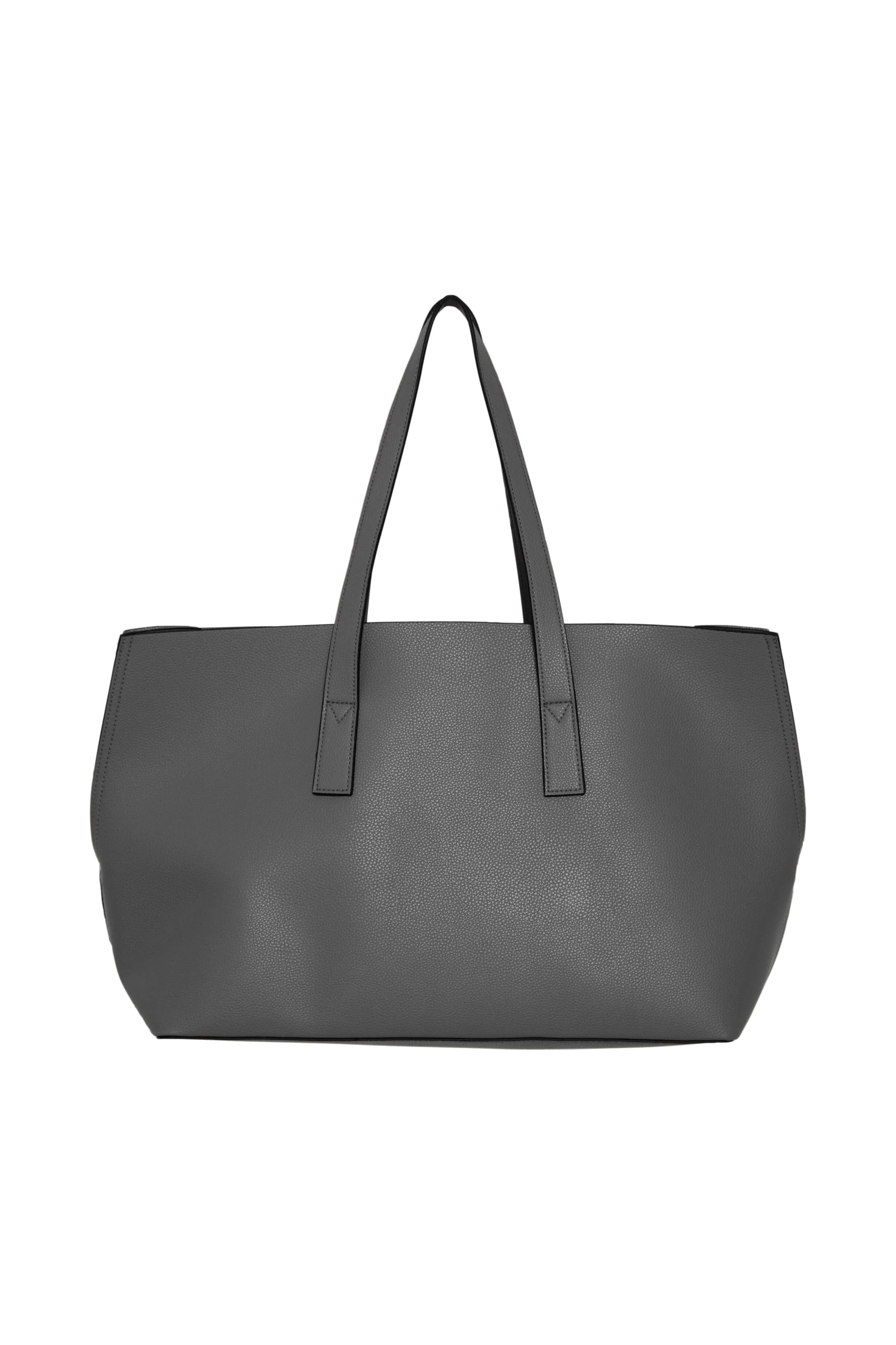 STRUCTURED BLACK TOTE BAG