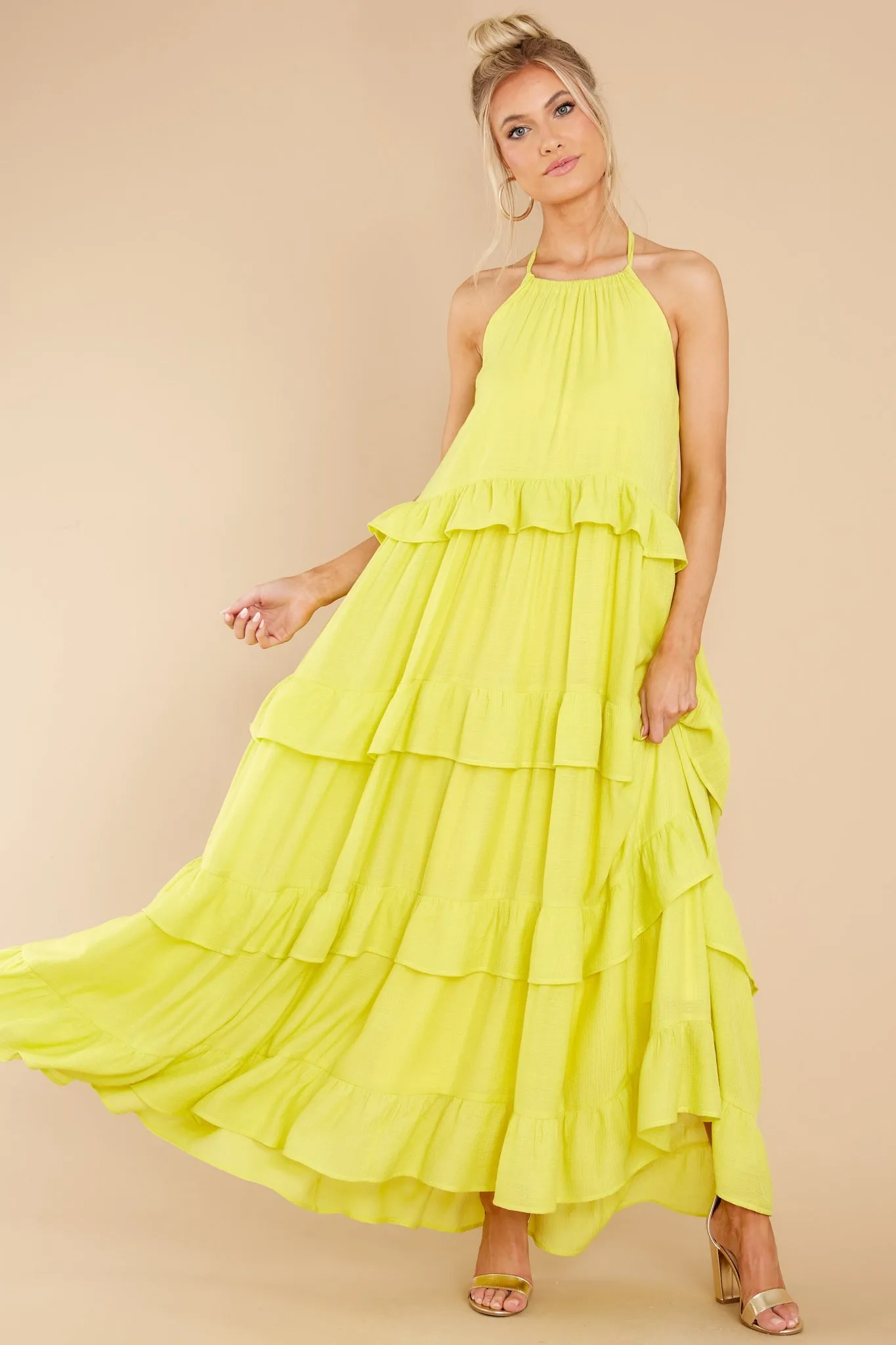 Sun Gazer Lemonade Yellow Maxi Dress