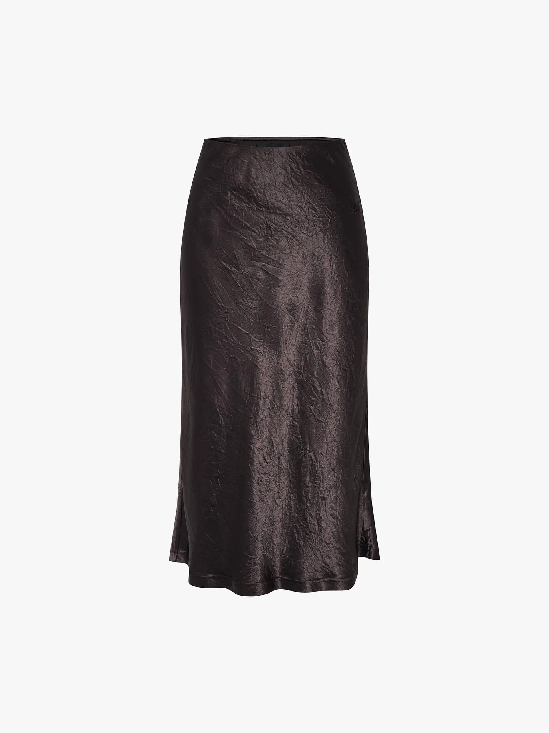 Tailored Satin Midi Skirt