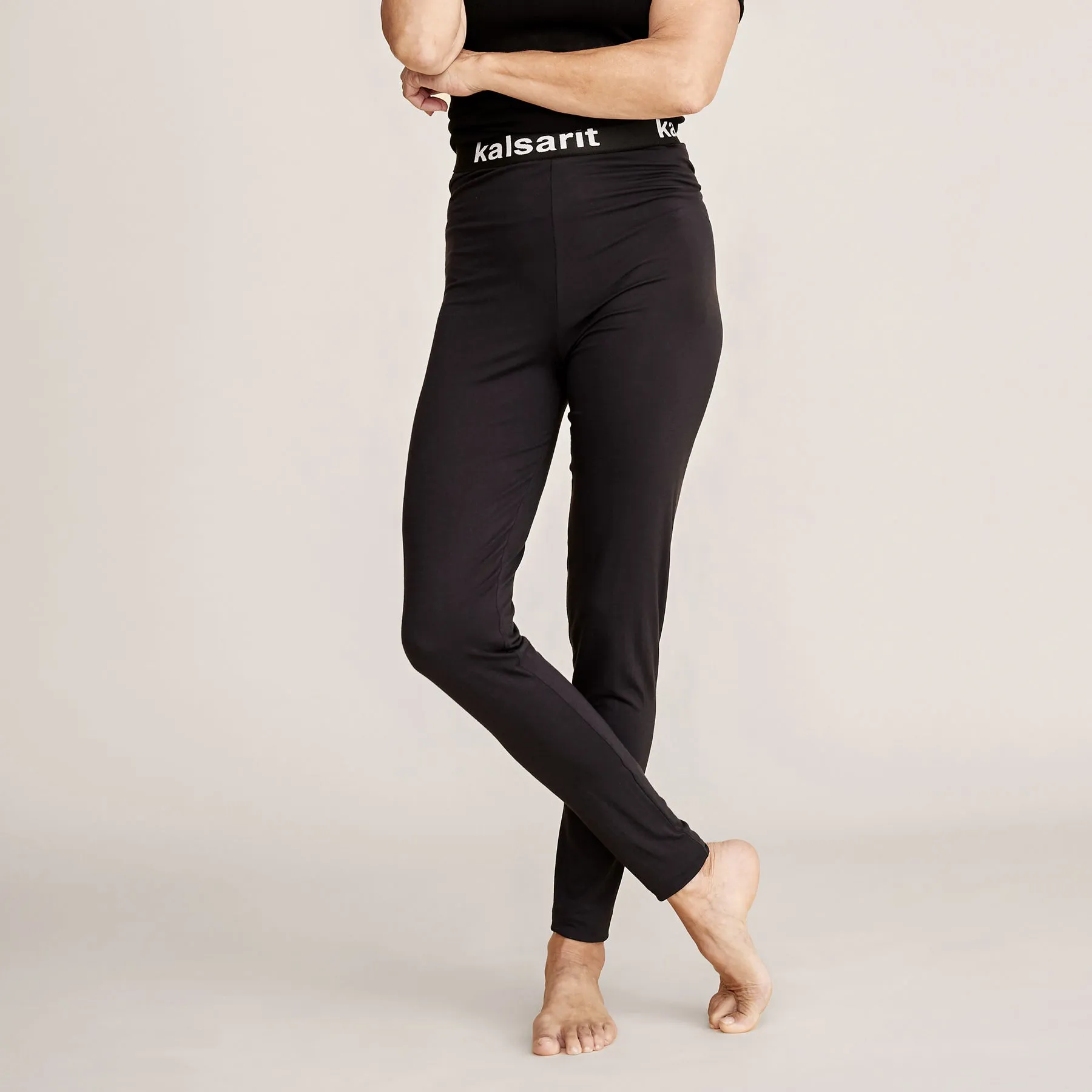 Tam Silk Women's Bamboo Long Johns Black