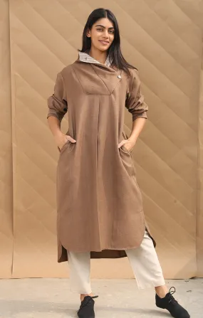 Tan wool Twill Tunic