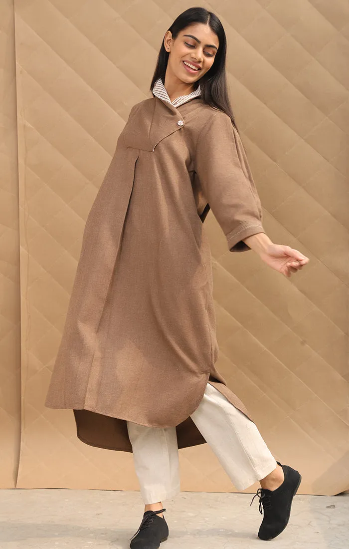 Tan wool Twill Tunic