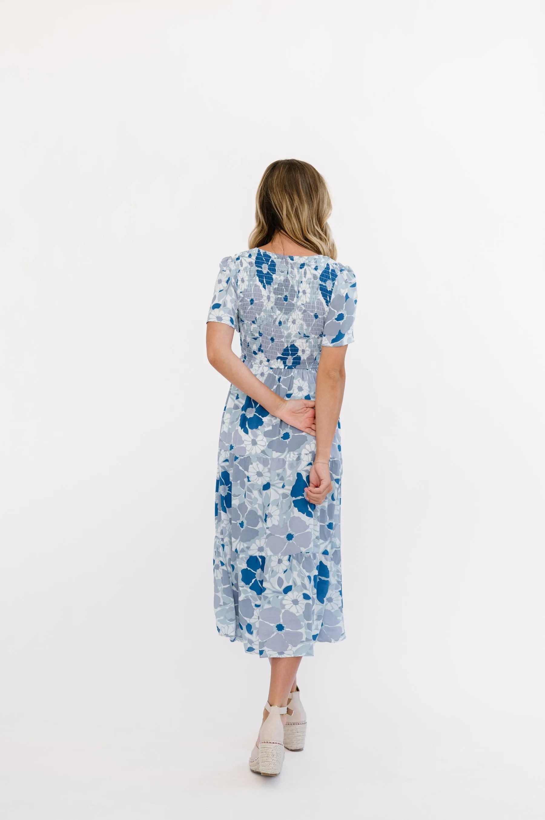 Tayla Dress in Blue Splash