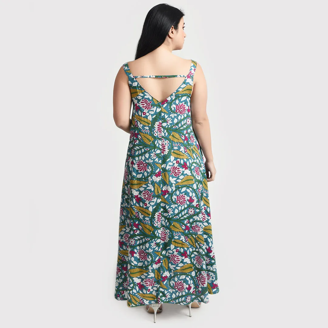 Teal Maxi Dress Size 14-30 SM8