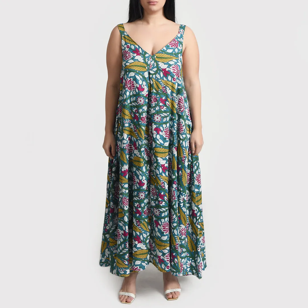 Teal Maxi Dress Size 14-30 SM8