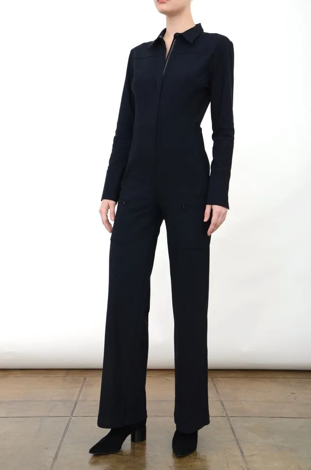 Tech Stretch Zip Up Utility Jumpsuit - AUDREY FA24