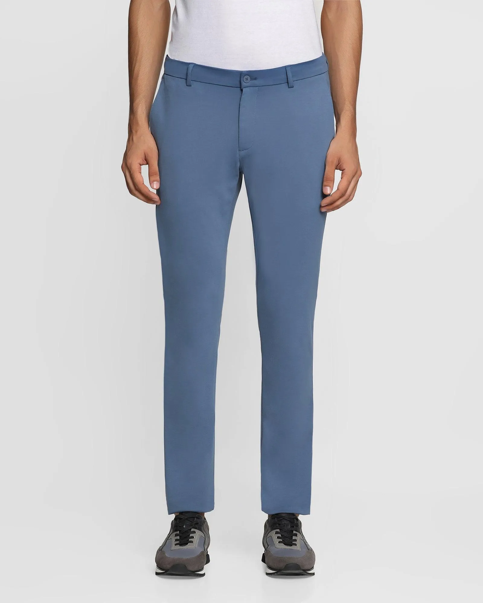 TechPro B5P Casual Blue Solid Khakis - Muji