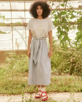 The Great - The Waltz Skirt In Light Chambray