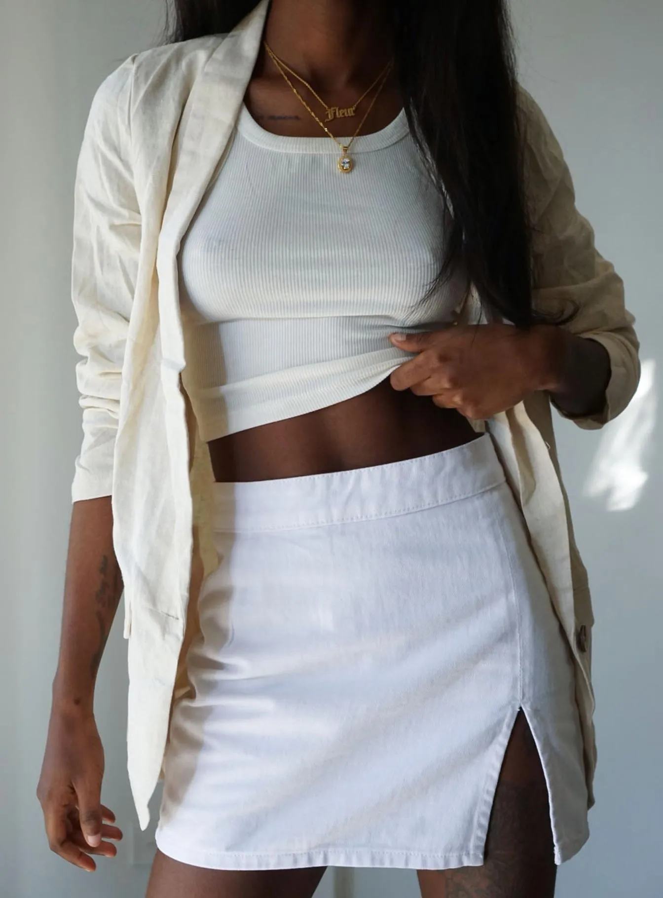 The Lola Mini Skirt White