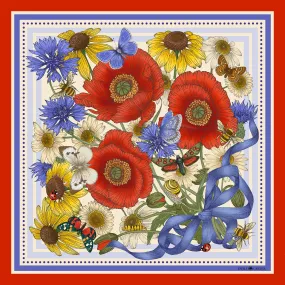 The Meadow Silk Scarf | 65x65cm