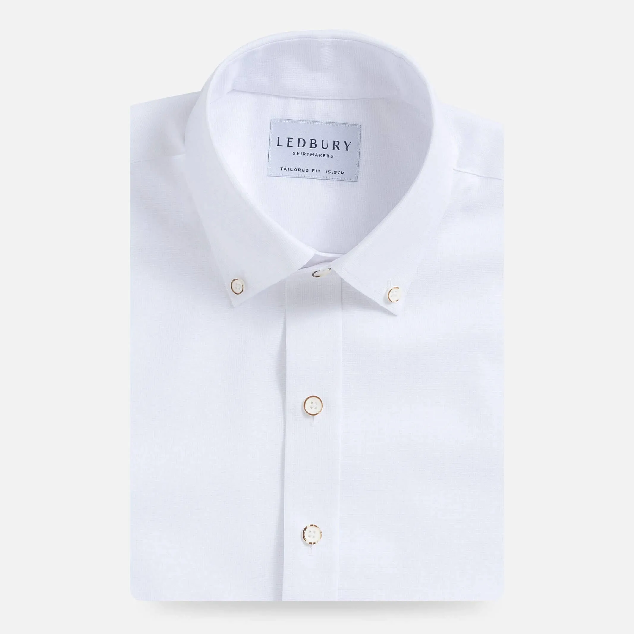 The White Evans Wrinkle Resistant Oxford Custom Shirt