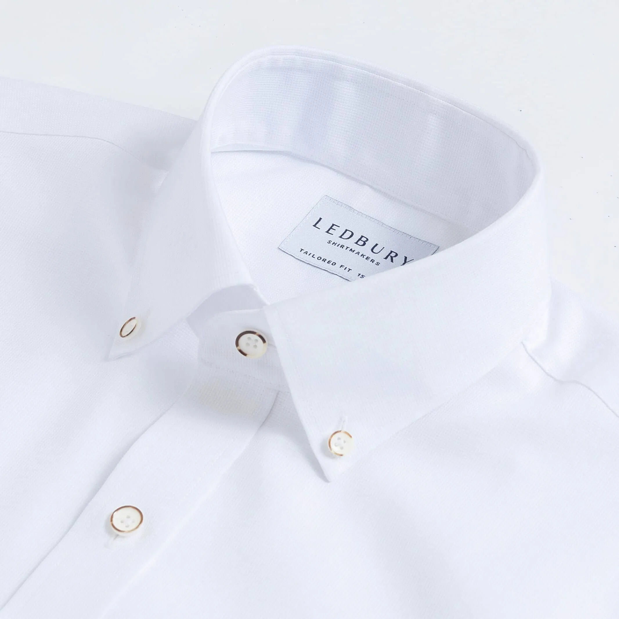 The White Evans Wrinkle Resistant Oxford Custom Shirt