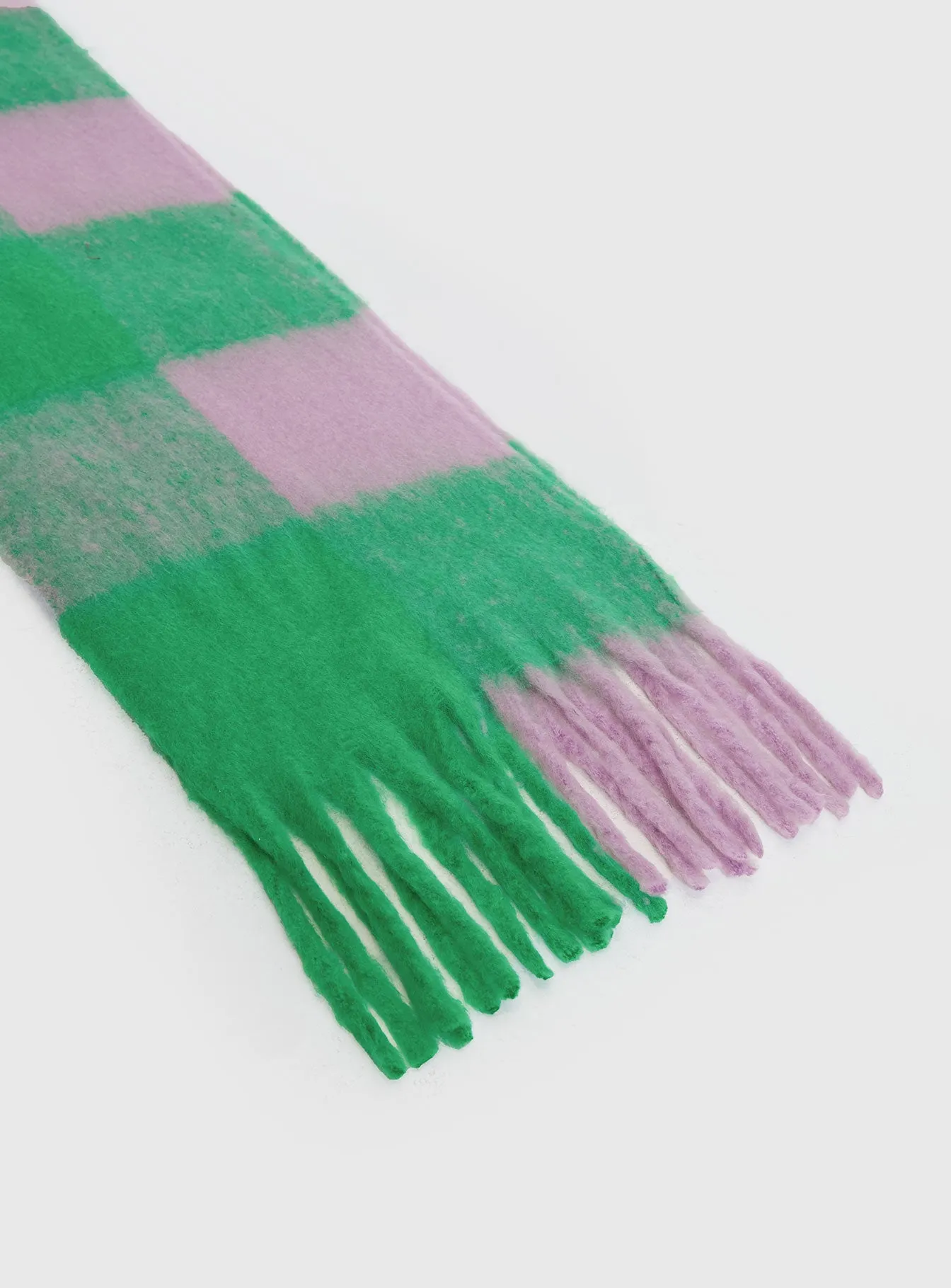 Up To Us Scarf Green / Pink