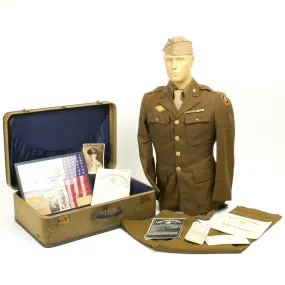 U.S. WWII Army Air Force Named Large Grouping in Suit Case