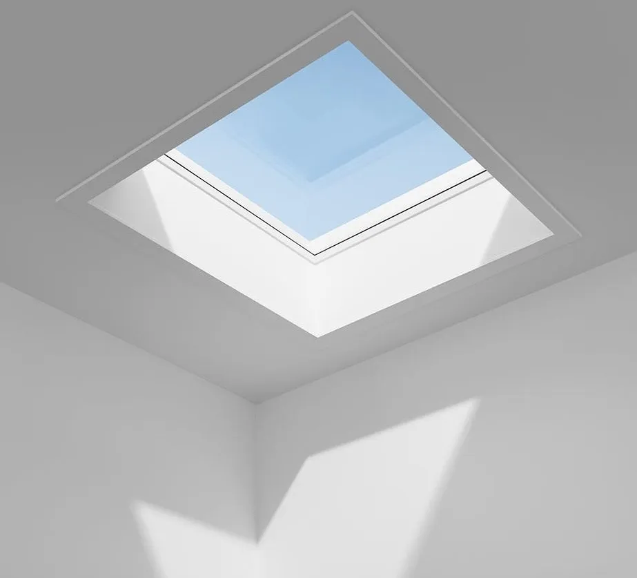 VELUX CFU 100100 1093 Fixed Curved Glass Package 100 x 100 cm (Including CFU Double Glazed Base & ISU Curved Glass Top Cover)