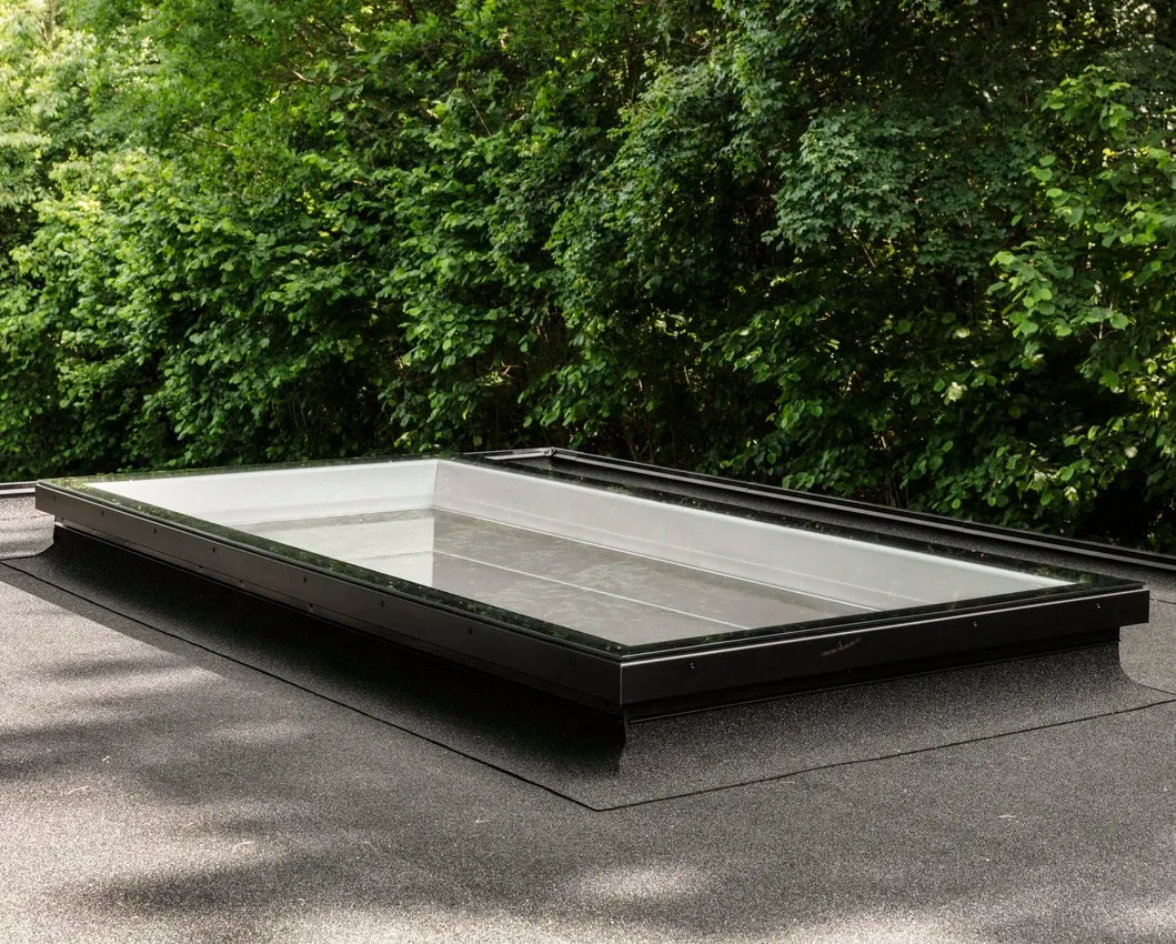 VELUX CFU 200060 S00M Fixed Flat Glass Rooflight Package 200 x 60 cm (Including CFU Double Glazed Base & ISU Flat Glass Top Cover)