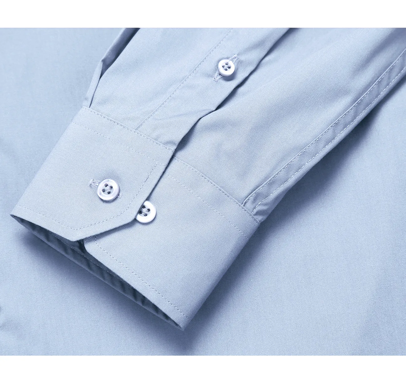 VERNO Light Blue Classic Fit Long Sleeve Travel Easy-Care Cotton Dress Shirt CS0221