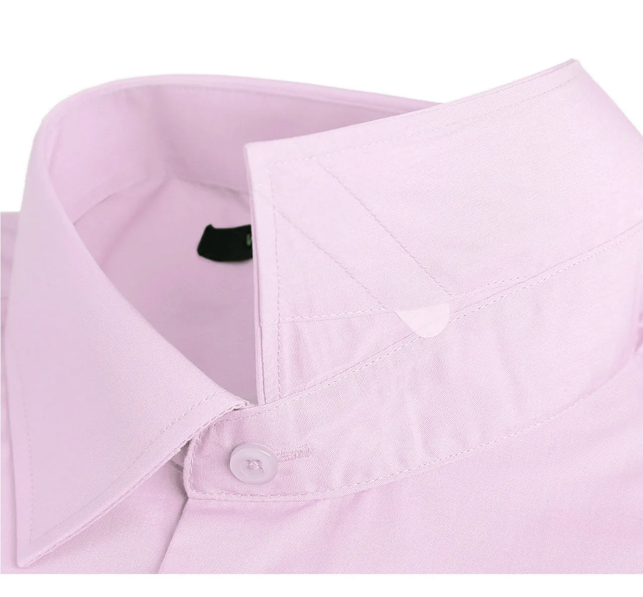 VERNO Light Pink Classic Fit Long Sleeve Travel Easy-Care Cotton Dress Shirt CS0222