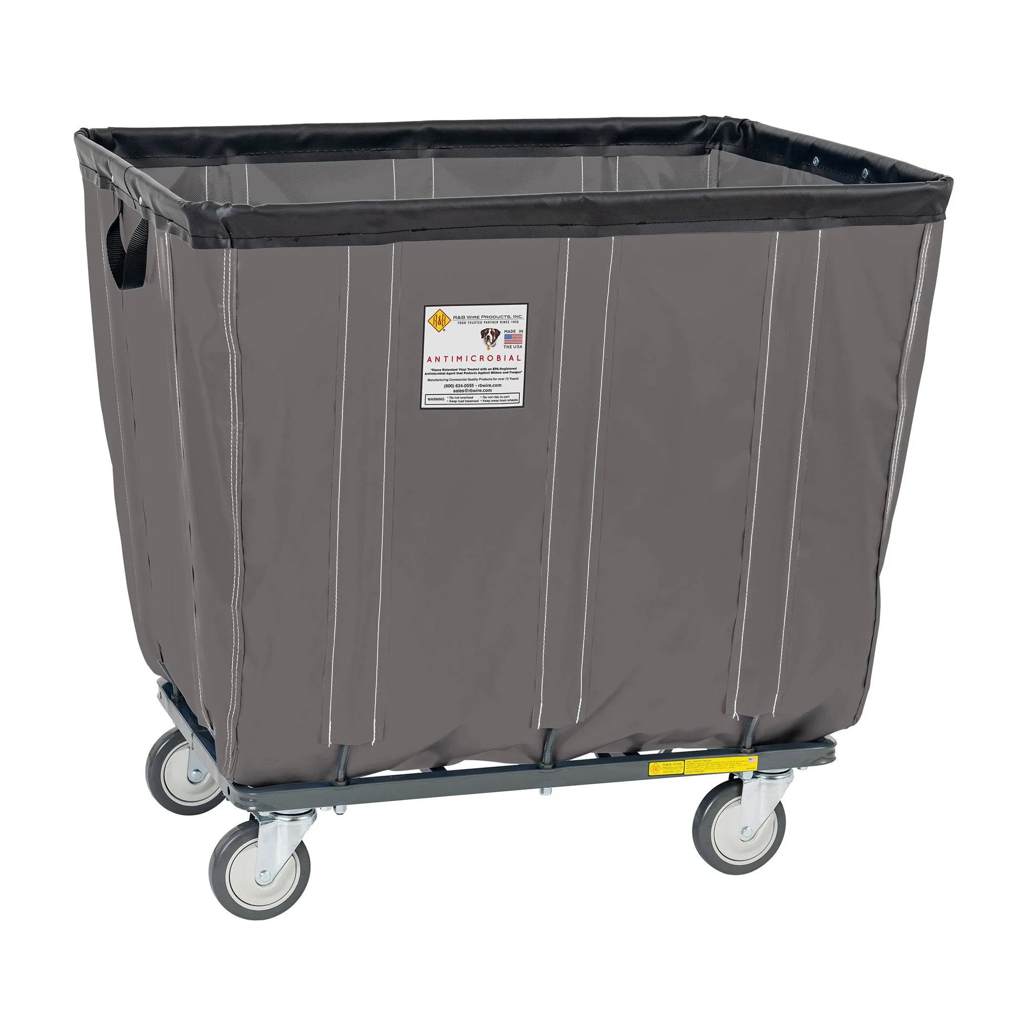 Vinyl Basket Truck with Antimicrobial Liner - 8 Bushel