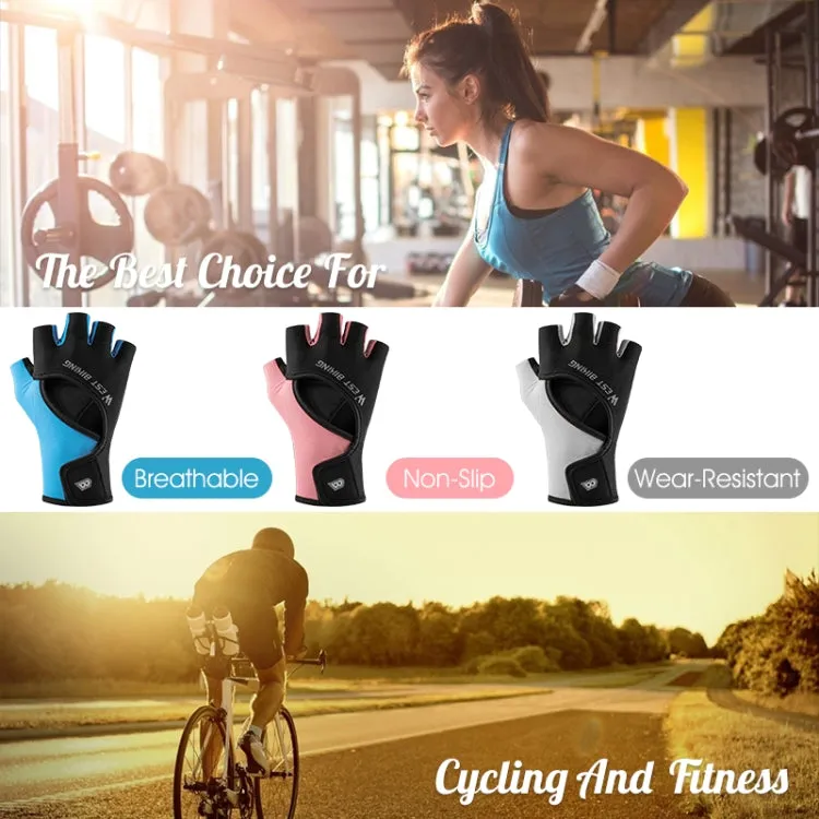 WEST BIKING YP0211217 Cycling Breathable Silicone Palm Gloves Fitness Training Wrist Guard Sports Gloves, Size: XL(Dark Gray)