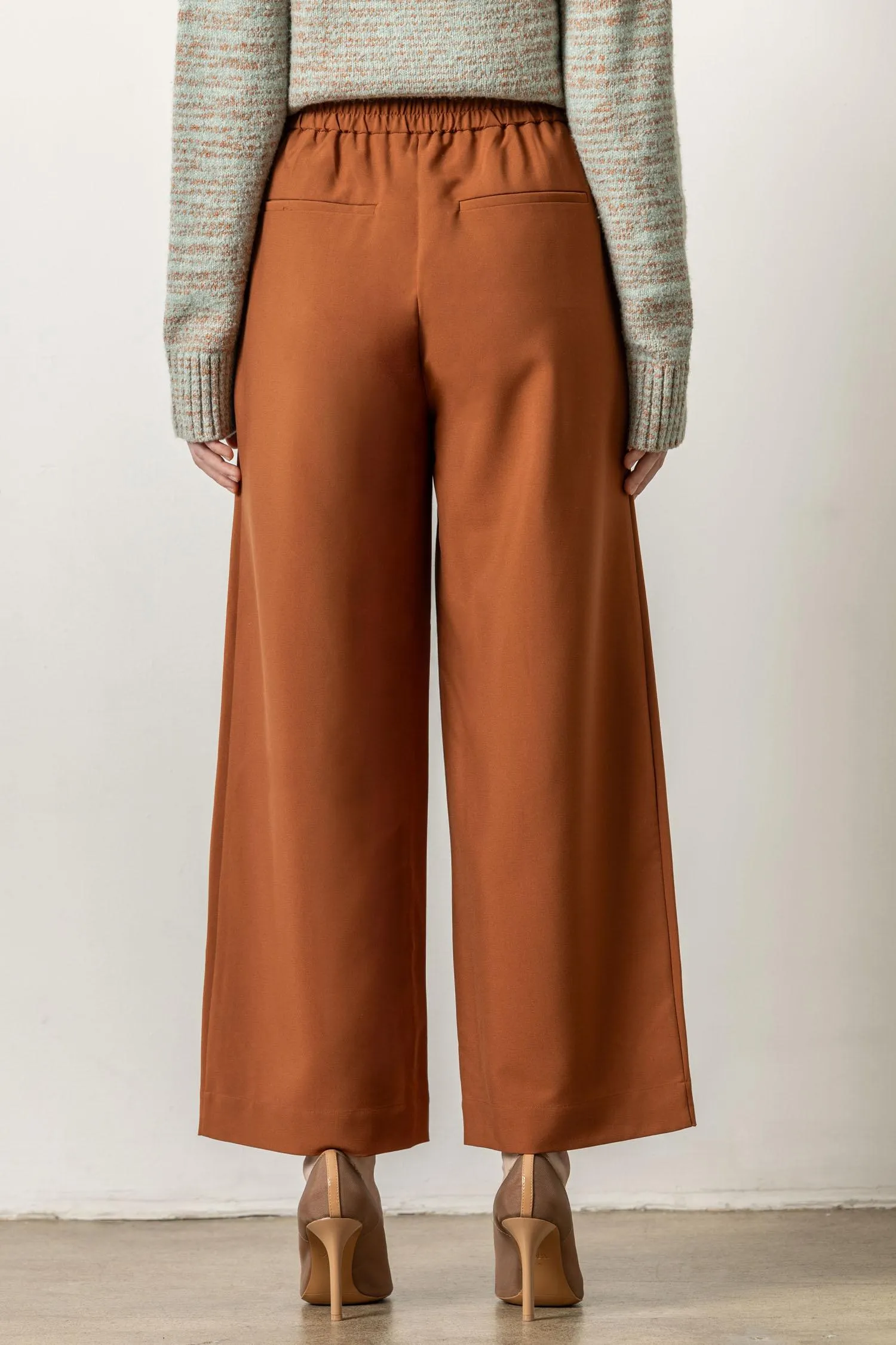 Wide Leg Pull On Pant