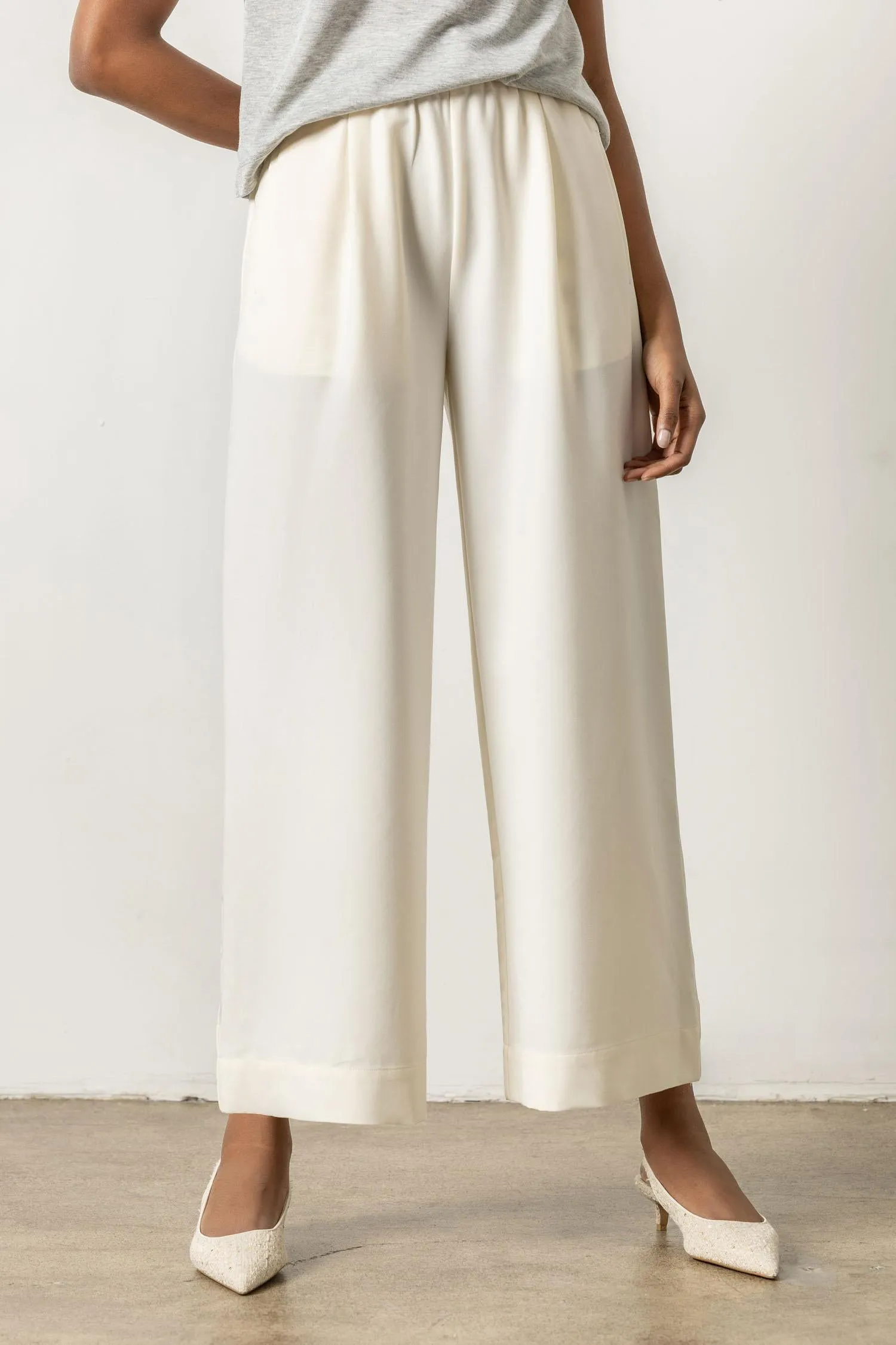 Wide Leg Pull On Pant