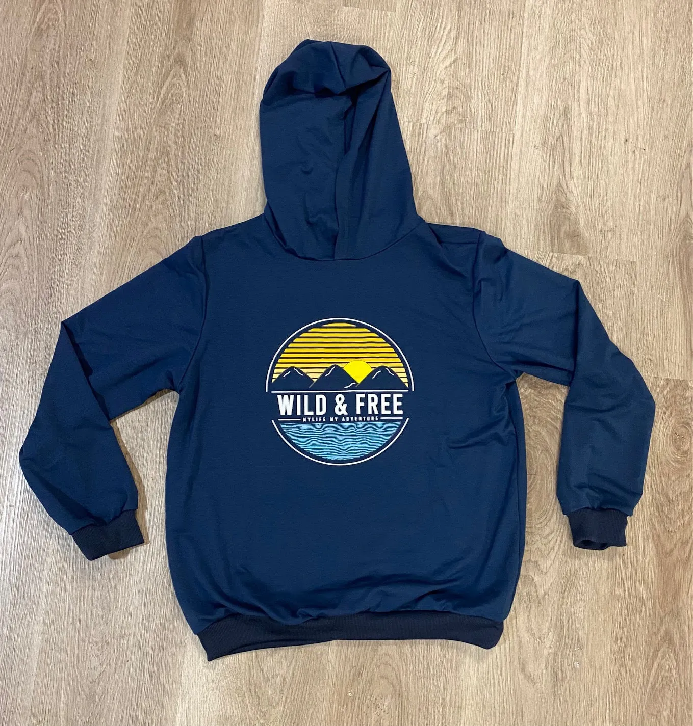 Wild & Free Navy Hoodie Shirt