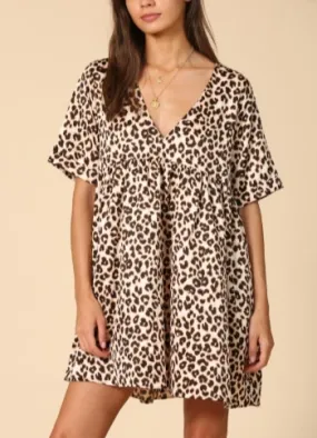 Wild Hearts Leopard Baby Doll Tunic / Dress