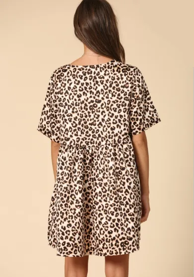 Wild Hearts Leopard Baby Doll Tunic / Dress