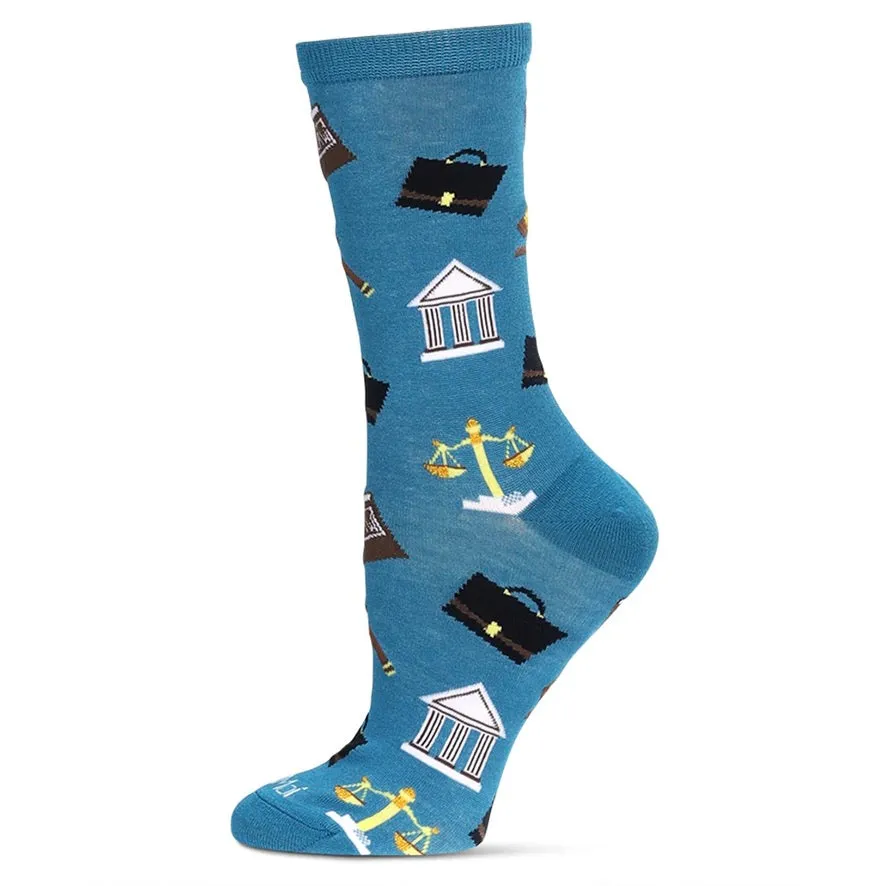 Women's Bamboo Crew Socks - Law N Order