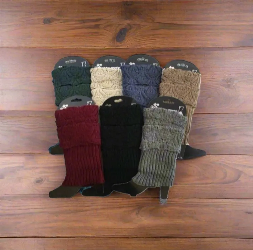 Womens Fold Over Solid Short Leg Warmers, Boot Socks, Sweater Boot Cuffs, One Size,