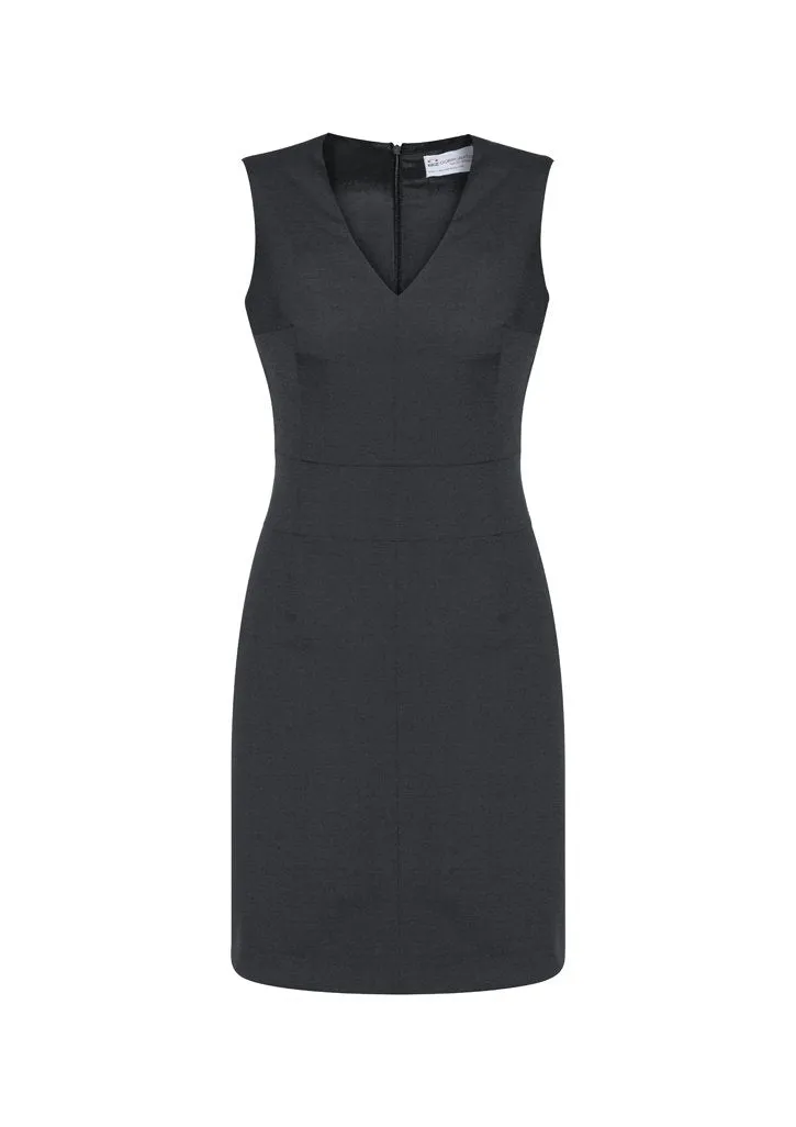 Womens Sleeveless V Neck Dress