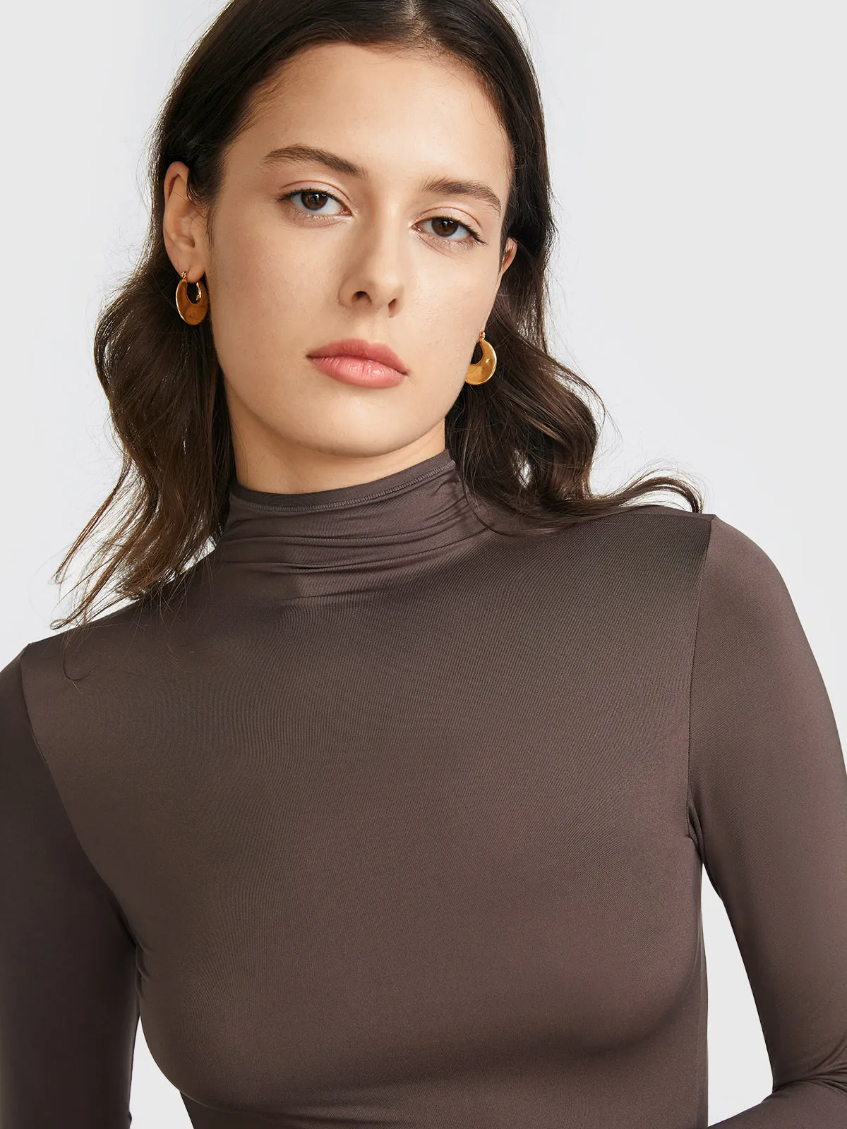 Women's Turtleneck Top Long Sleeve T-Shirt