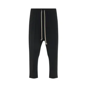 Woven Drawstring Astaires Cropped Pants in Black