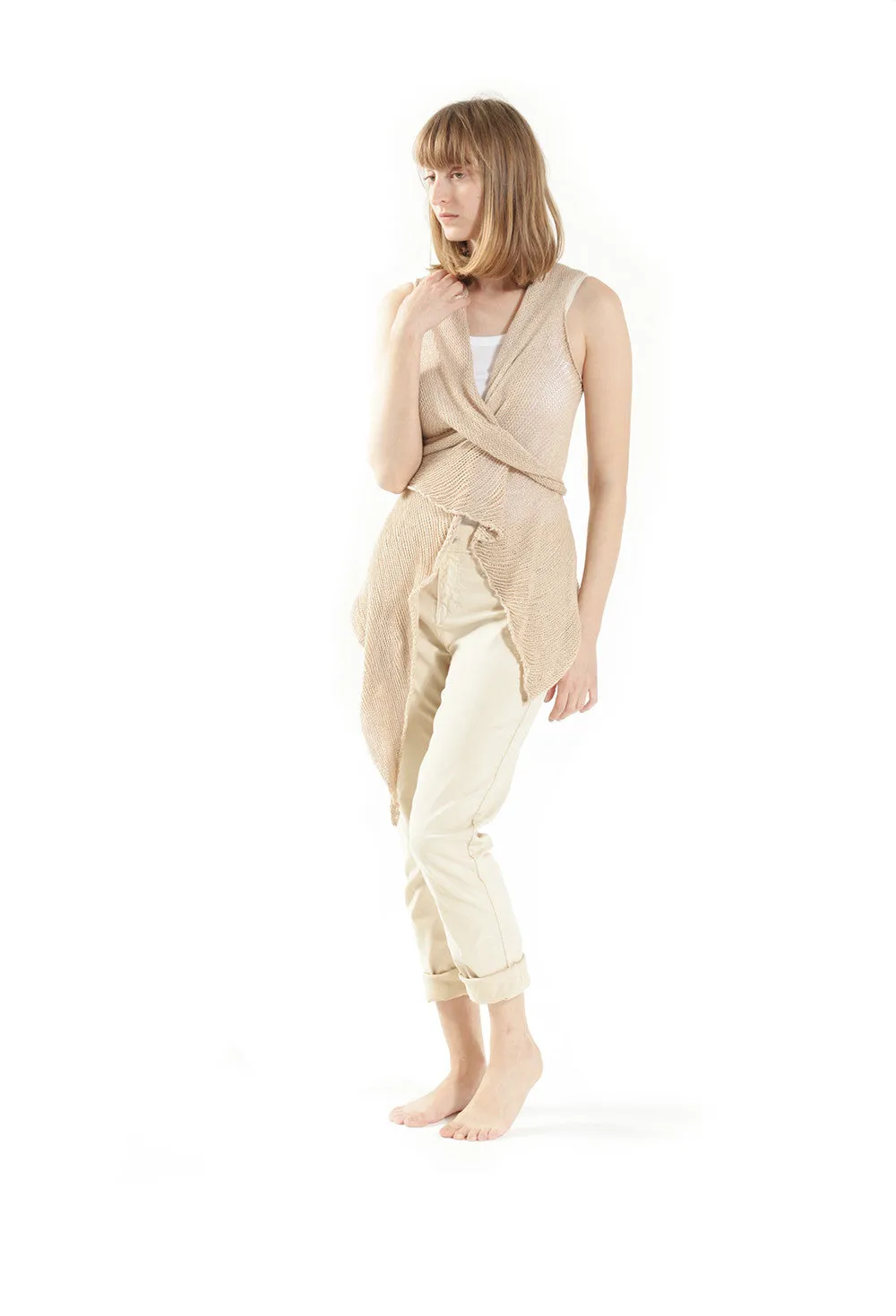 Wrap Vest - Nude