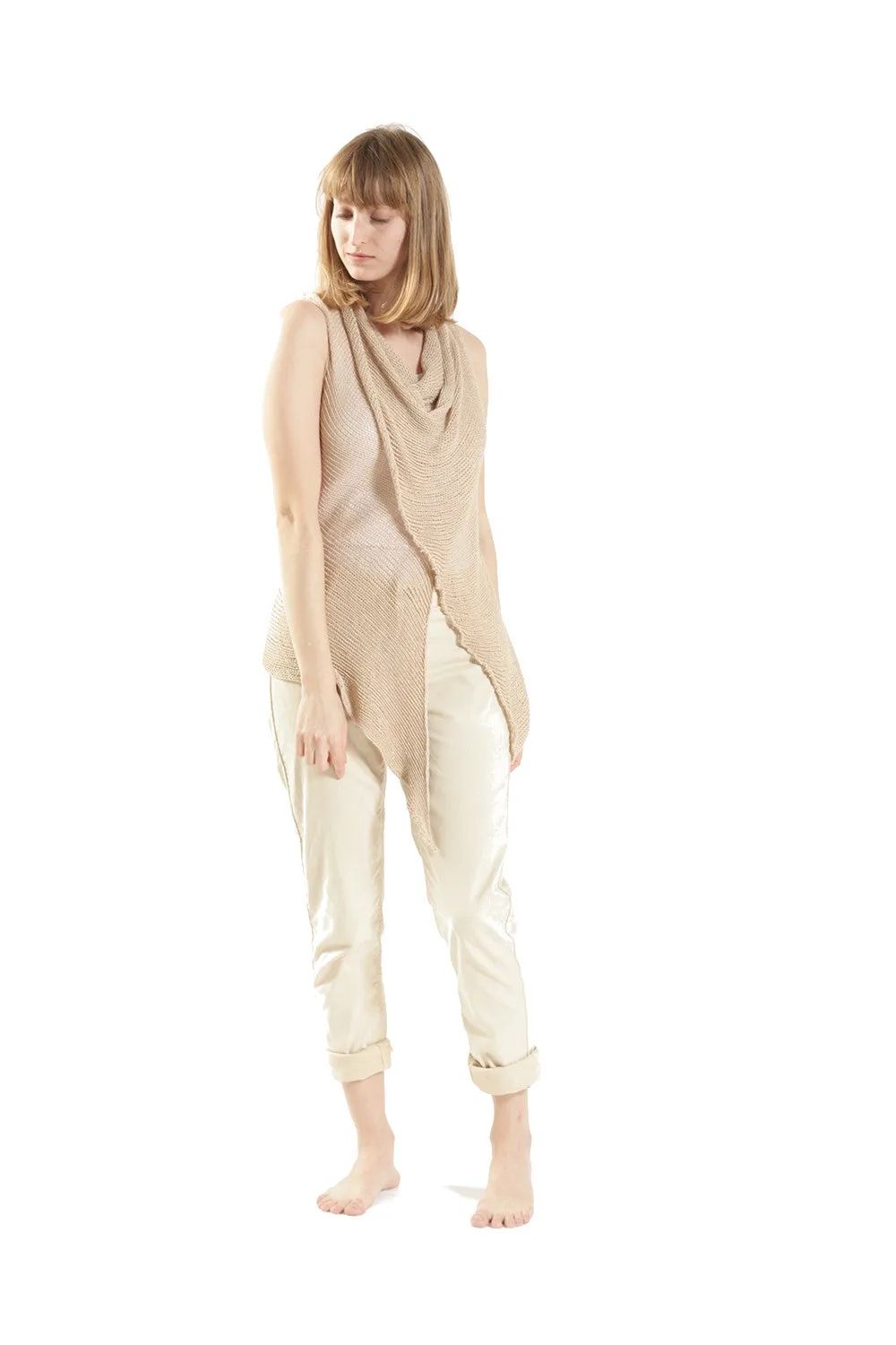 Wrap Vest - Nude