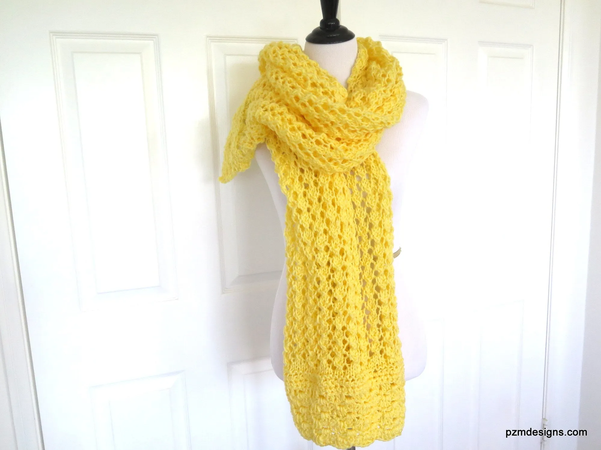 Yellow Lace Shawl, Hand Knit Prayer Shawl, Gift for Her