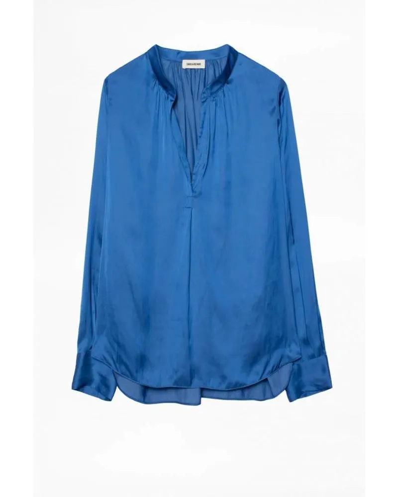 Zadig & Voltaire - Tink Satin  Blouse in Bleu Marguerite