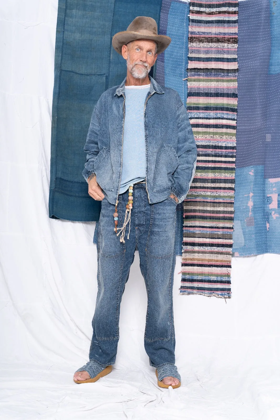 Zipper Denim Selvedge Sunfaded